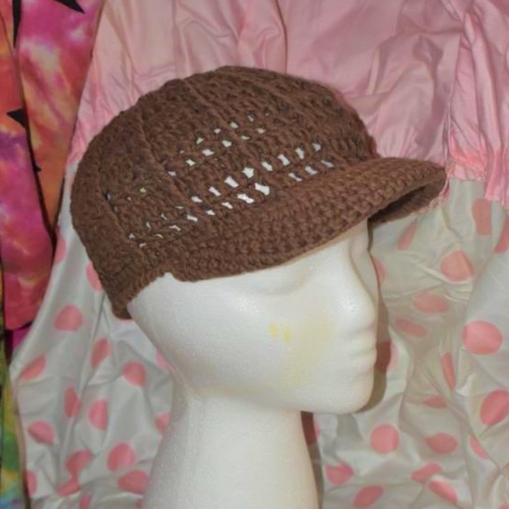 ELOPE Everybody's Laughing on Planet Earth Crochet Cap Hat Head Cover Brim